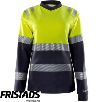 Fristads Women's Flamestat Hi Vis Long Sleeve T Shirt Class 1 7108 TFL - 133269