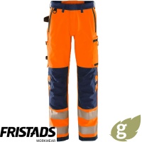 Fristads Green Hi Vis Stretch Trousers Class 2 2645 GSTP - 134189