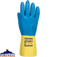 Portwest Double Dipped Chemical Protection Latex Gauntlet - A801