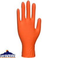 Portwest Orange HD Disposable Food Safe Gloves - A930