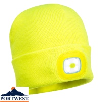 Portwest Rechargeable Twin LED Beanie - B028