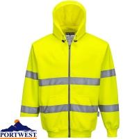 Portwest Hi Vis Zip Front Hoody - B305