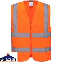 Portwest Hi-Vis Zipped Band & Brace Vest - C375