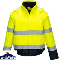 Portwest S464 Contrast Plus Bomber Jacket Yellow