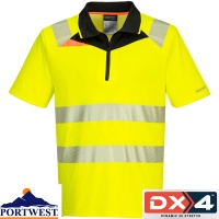 Portwest DX4 Hi Vis Slim Fit Polo Shirt S/S - DX412X