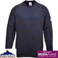 Portwest Flame Retardant Anti Static Long Sleeve Sweatshirt - FR12X