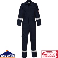 Portwest Bizflame Plus Flame Resistant Lightweight Stretch Panelled Coverall - FR502X