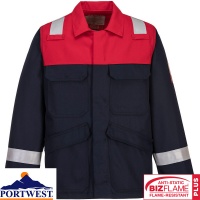 Bizflame Plus Anti Static Two Tone Flame Retardant Jacket - FR55X