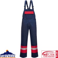 Portwest Bizflame Plus Anti Static Two Tone Flame Retardant Bib & Brace - FR57