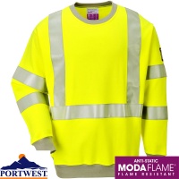 Portwest Flame Retardant Anti Static Hi Vis Sweatshirt - FR72X