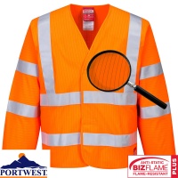 Portwest Hi-Vis Anti Static Flame Resistant Jacket - FR85