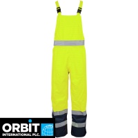 Orbit Mantle Matrix FR Hi Vis Bib N Brace Waterproof Salopette - FRMSAL