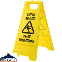 Portwest Euro Wet Floor Warning Sign - HV21