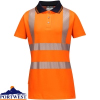 Portwest Ladies Hi Vis Pro Polo Shirt - LW72