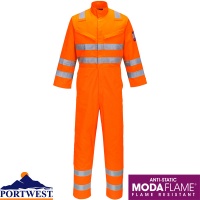 Portwest Modaflame RIS Flame Resistant Orange Coverall - MV91