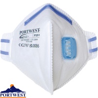 FFP2 Valved Dust Mist Fold Flat Respirator (10) - P251