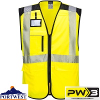 Portwest PW3 Hi-Vis Lightweight Executive Vest - PW309