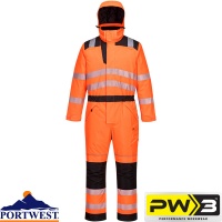 Portwest PW3 Hi-Vis Water Resistant Winter Coverall - PW352