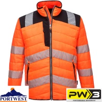 Portwest PW3 Hi-Vis Workwear Baffle Jacket - PW371