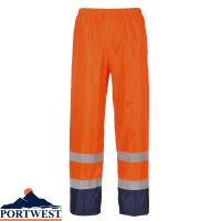 Portwest Hi-Vis Classic Contrast Rain Trousers - H444