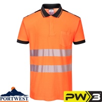 Portwest PW3 Hi-Vis Vision Polo Shirt - T180X