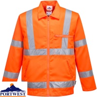 Hi Vis Poly-Cotton Jacket, GO/RT - RT40