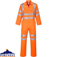 Portwest Hi Vis Poly Cotton Coverall GO/RT - RT42