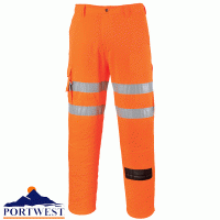 Portwest Hi Vis Rail Combat Trousers - RT46