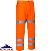 Portwest Hi Vis Three Band Combat Trousers - RT49