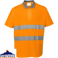 Portwest Cotton Comfort Hi Vis Polo Shirt - S171