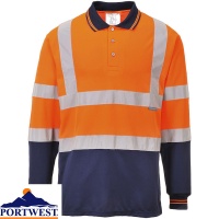 Portwest Two-Tone Long Sleeved Polo - S279