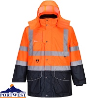 Portwest Hi Vis 7-in-1 Contrast Traffic Jacket - S426