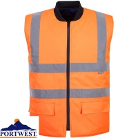 Portwest Hi Vis Reversable Bodywarmer GO/RT - S469