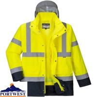 Portwest Hi Vis 4 in 1 Contrast Traffic Jacket - S471