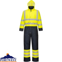 Portwest Hi Vis Contrast Quilted Coverall - S485