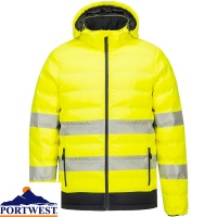 Portwest Hi Vis Water Resistant Ultrasonic Heated Tunnel Jacket - S548