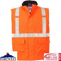 Portwest Bizflame Rain Hi-Vis Antistatic FR Bodywarmer - S776