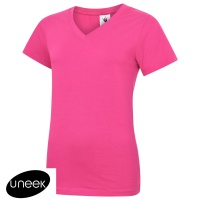 Uneek Ladies Classic V Neck T Shirt - UC319X