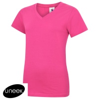 Uneek Ladies Classic V Neck T Shirt - UC319