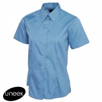 Uneek Ladies Pinpoint Oxford Half Sleeve Shirt - UC704