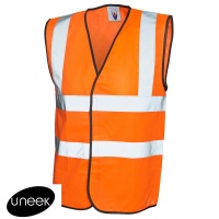 Uneek Hi Vis Sleeveless Safety Waist Coat - UC801