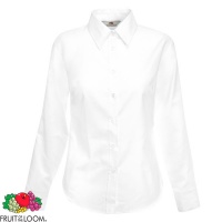 Fruit of the Loom Ladies Long Sleeve Oxford Shirt - SS001