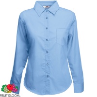 Fruit of the Loom Ladies Long Sleeve Poplin Shirt - SS012